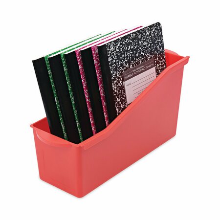 Deflecto Antimicrobial Book Bin, 14.2 x 5.34 x 7.35, Red 39508RED